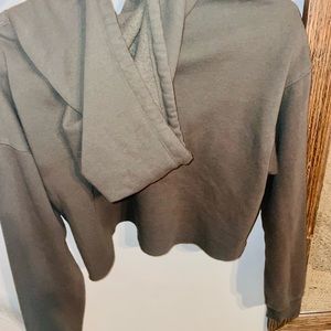 Cropped Green Hoodie